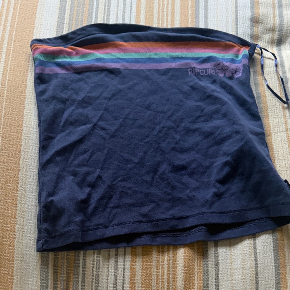 Rip Curl Navy Top with Multicolor Stripes